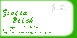 zsofia milch business card